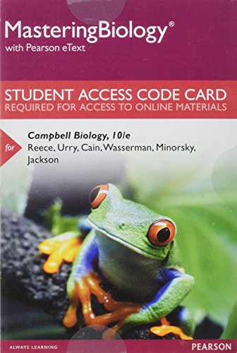 Book Cover Mastering Biology with Pearson eText -- Standalone Access Card -- for Campbell Biology (10th Edition)