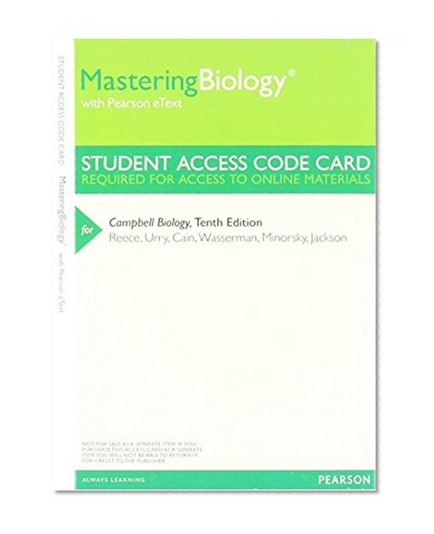 MasteringBiology with Pearson Etext -- Valuepack Access Card -- for Campbell Biology (ME Component)