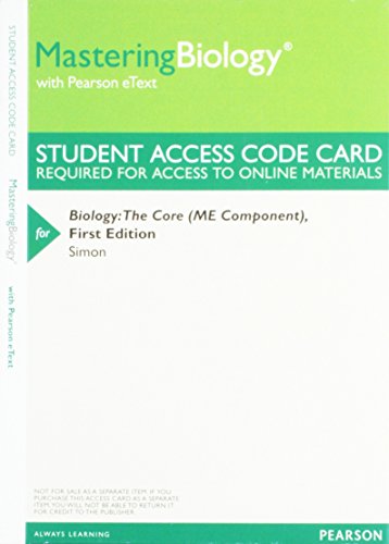 MasteringBiology with Pearson Etext -- Valuepack Access Card -- for Biology: The Core (ME Component)