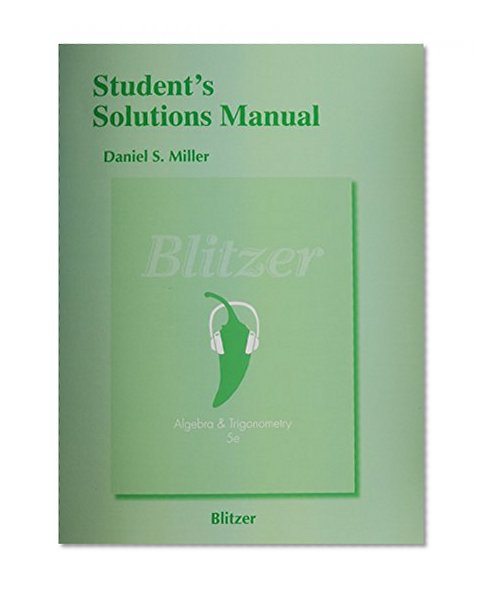 Student's Solutions Manual for Algebra and Trigonometry