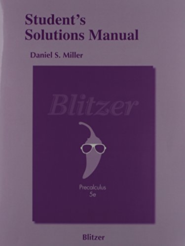 Book Cover Student's Solutions Manual for Precalculus