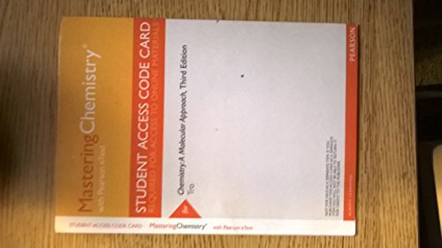 MasteringChemistry with Pearson Etext -- Valuepack Access Card -- for Chemistry: A Molecular Approach