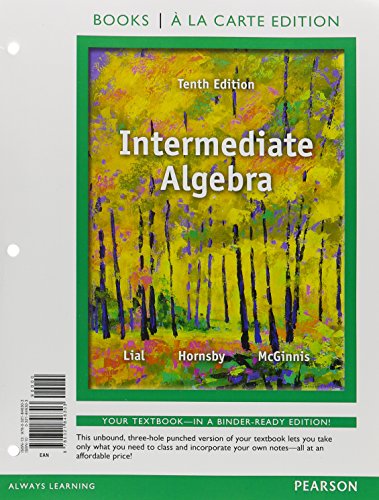 Intermediate Algebra, Books a la Carte Edition