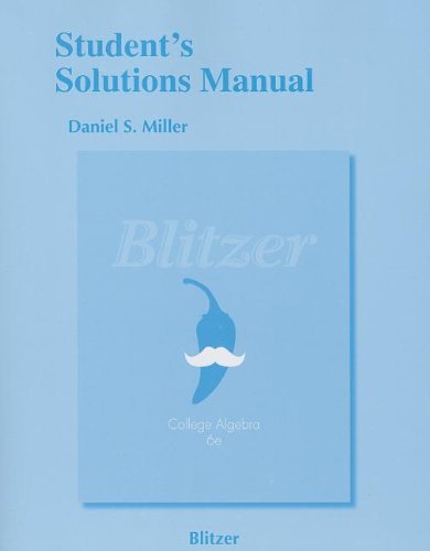 Student's Solutions Manual for College Algebra
