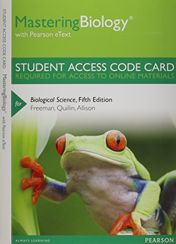MasteringBiology with Pearson eText -- Standalone Access Card -- for Biological Science (5th Edition)