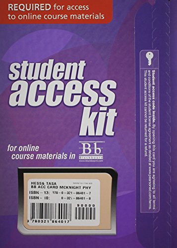 Blackboard -- Access Card -- for McKnight's Physical Geography: A Landscape Appreciation