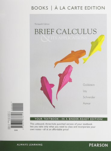 Brief Calculus & Its Applications, Books a la Carte Edition