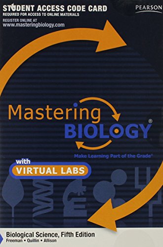MasteringBiology without Pearson eText with MasteringBiology Virtual Lab Full Suite -- Standalone Access Card -- for Biological Science