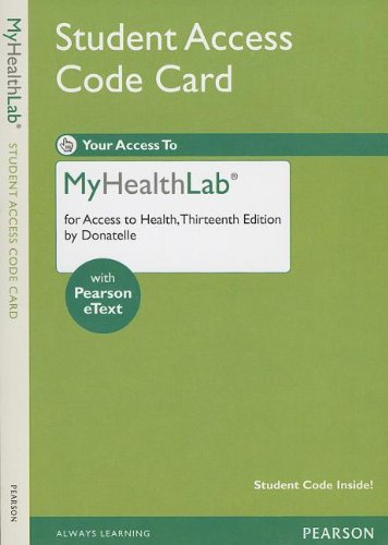 NEW MyHealthLab with Pearson eText -- Standalone Access Card -- for Access to Health (MyHealthLab (Access Codes))