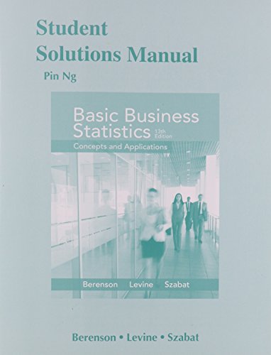 Student Solutions Manual for Basic Business Statistics