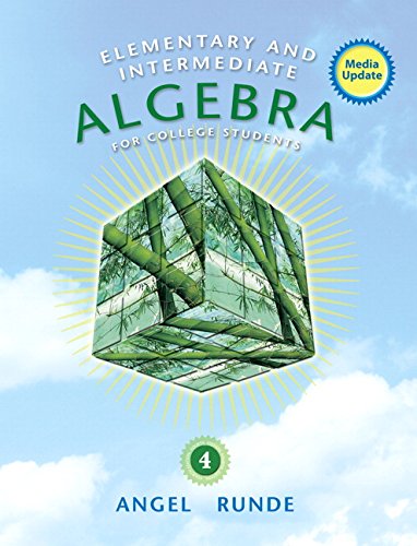 Elementary & Intermediate Algebra for College Students, Media Update (4th Edition)
