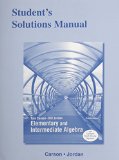 Student's Solutions Manual for Elementary and Intermediate Algebra