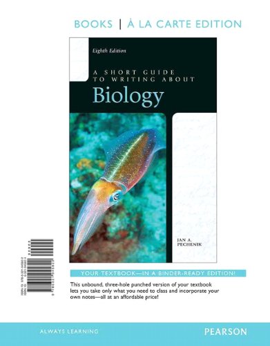A Short Guide to Writing about Biology, Books a la Carte Edition (8th Edition)