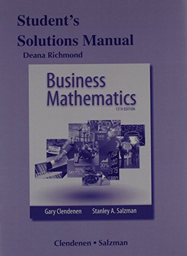 Student's Solutions Manual for Business Mathematics