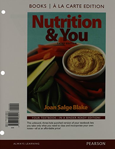 Nutrition & You, Books a la Carte Plus MasteringNutrition with MyDietAnalysis with eText -- Access Card Package (3rd Edition)