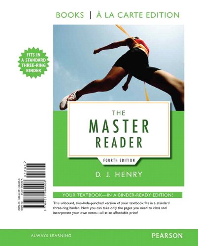 The Master Reader, Books a la Carte Edition (4th Edition)