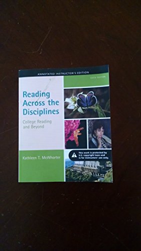 Reading Across the Disciplines College Reading and Beyond Annotated Instructor's Edition Sixth Edition