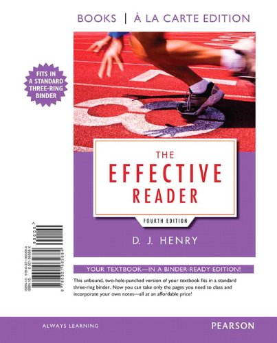 The Effective Reader, Books a la Carte Edition (4th Edition)