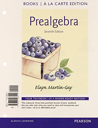 Prealgebra, Books a la Carte Edition (7th Edition)