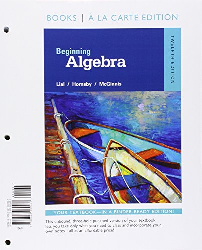 Beginning Algebra, Books a la Carte Edition (12th Edition)