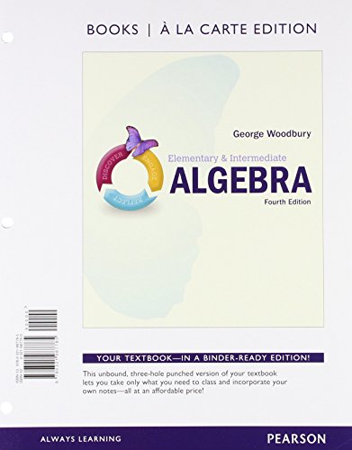 Elementary & Intermediate Algebra, Books a la Carte Edition (4th Edition)