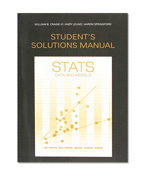 Student Solutions Manual for Stats: Data and Models, Second Canadian Edition
