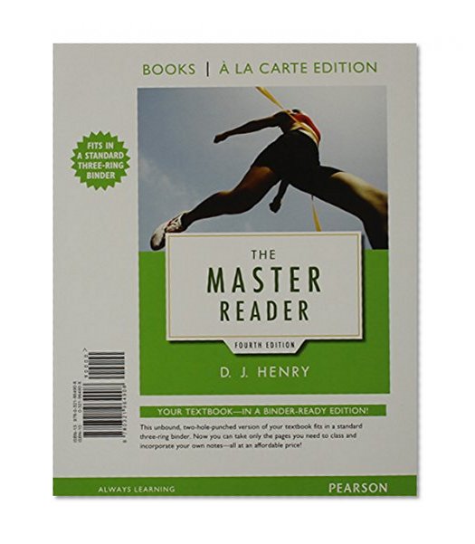 The Master Reader, Books a la Carte Edition Plus NEW MyReadingLab with eText - Access Card Package (4th Edition)