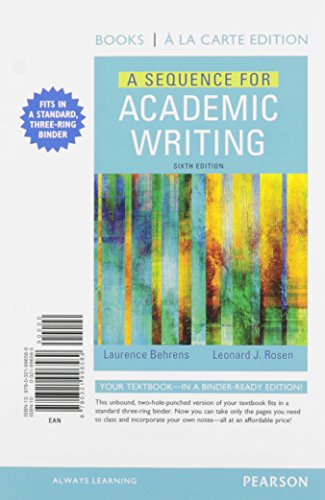 A Sequence for Academic Writing, Books a la Carte Plus MyWritingLab with Pearson eText -- Access Card Package (6th Edition)