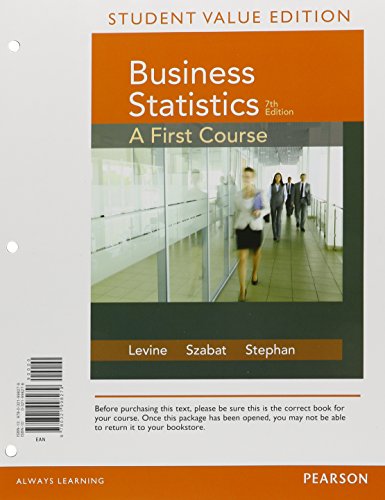 Student Value Edition for Business Statistics: A First Course