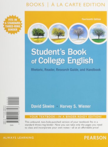 Student's Book of College English, Books a la Carte Edition (14th Edition)
