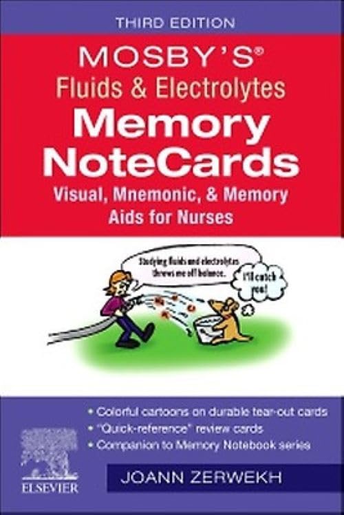 Book Cover Mosby's Fluids & Electrolytes Memory NoteCards: Visual, Mnemonic, and Memory Aids for Nurses