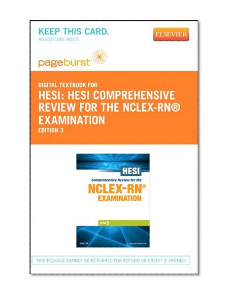 HESI Comprehensive Review for the NCLEX-RNÂ® Examination - Pageburst E-Book on VitalSource (Retail Access Card), 3e