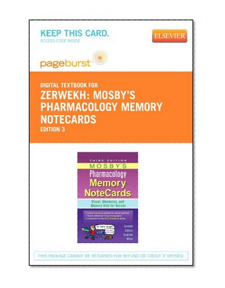 Mosby's Pharmacology Memory NoteCards - Elsevier E-Book on VitalSource (Retail Access Card): "Visual, Mnemonic, and Memory Aids for Nurses", 3e