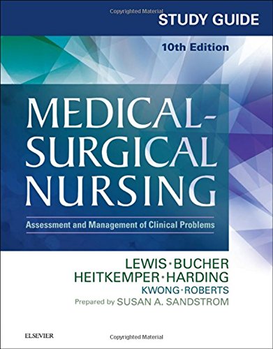 Book Cover Study Guide for Medical-Surgical Nursing: Assessment and Management of Clinical Problems. 10e