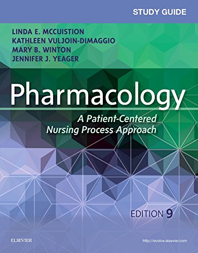 Book Cover Study Guide for Pharmacology: A Patient-Centered Nursing Process Approach