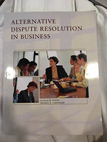 Book Cover Alternative Dispute Resolution in Business