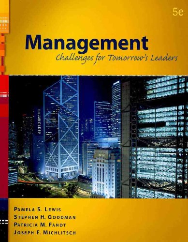 Management: Challenges for Tomorrow's Leaders (Book Only)