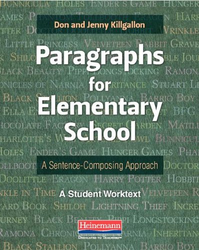 Book Cover Paragraphs for Elementary School: A Sentence-Composing Approach