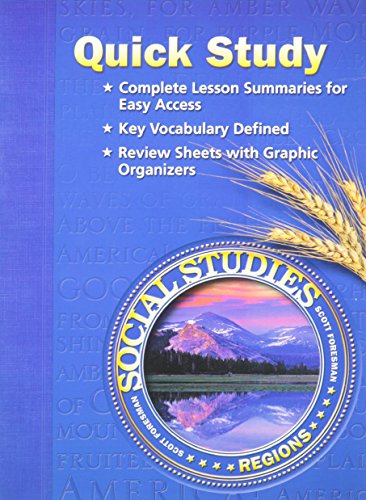 SOCIAL STUDIES 2003 QUICK STUDY GRADE 4 REGIONS