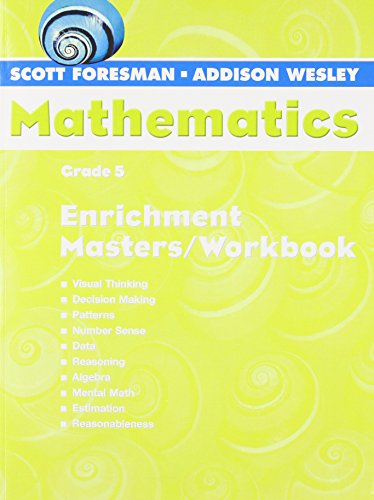 SCOTT FORESMAN MATH 2004 ENRICHMENT MASTERS/WORKBOOK GRADE 5