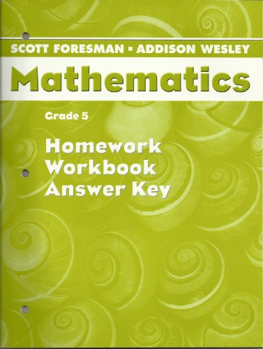 Mathematics, Grade 5, Homework Workbook Answer Key