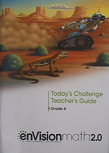enVision Math 2.0, Today's Challenge, Teacher's Guide, Grade 4, 9780328837090, 0328837091, 2016 Copyright