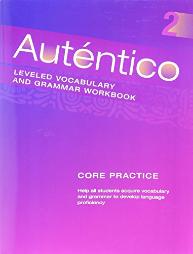 Book Cover Autentico 2018 Leveled Vocab and Grammar Workbook Level 2