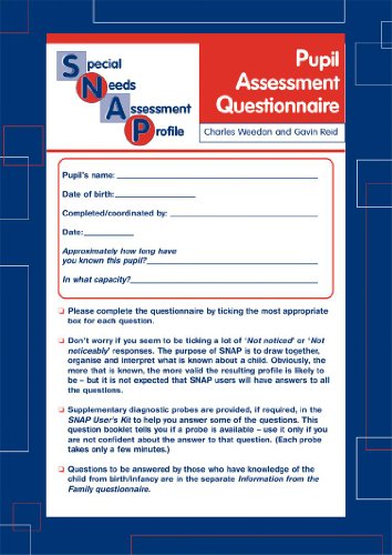 Special Needs Assessment Profile: Pupil's Assessment Pack of 10: Computer-aided Diagnostic Assessment and Profiling 5-14