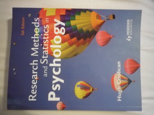 Research Methods and Statistics in Psychology