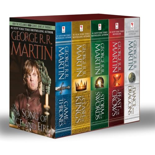 Book Cover A Game of Thrones / A Clash of Kings / A Storm of Swords / A Feast of Crows / A Dance with Dragons