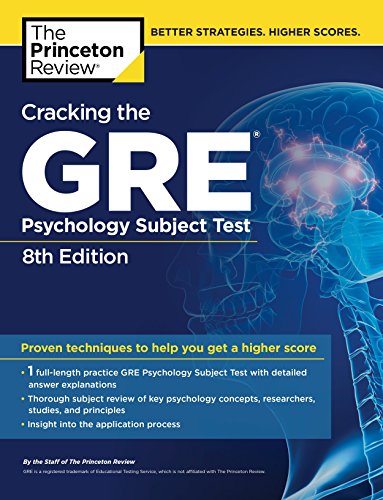 Book Cover Cracking the GRE Psychology Subject Test, 8th Edition (Graduate School Test Preparation)