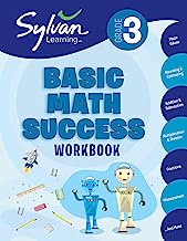 Book Cover 3rd Grade Basic Math Success Workbook: Place Values, Rounding and Estimating, Addition and Subtraction, Multiplication and Division, Fractions, Measurement, and More (Sylvan Math Workbooks)