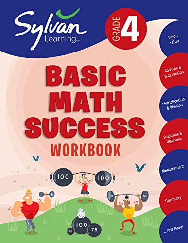 Book Cover 4th Grade Basic Math Success Workbook: Activities, Exercises, and Tips to Help Catch Up, Keep Up, and Get Ahead (Sylvan Math Workbooks)