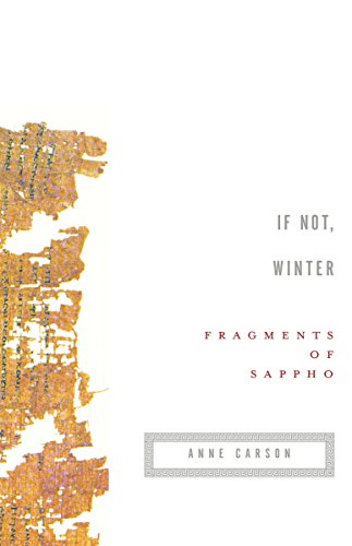 Book Cover If Not, Winter: Fragments of Sappho